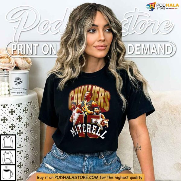NBA Playoffs Merch, Donovan Mitchell Shirt, Cleveland Cavaliers Throwback