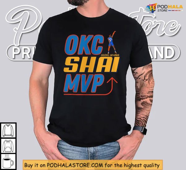 Okc Shai MVP Shirt With Retro Style For Basketball Lovers And Thunder Supporters