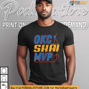 Okc Shai MVP Shirt With Retro Style For Basketball Lovers And Thunder Supporters 3