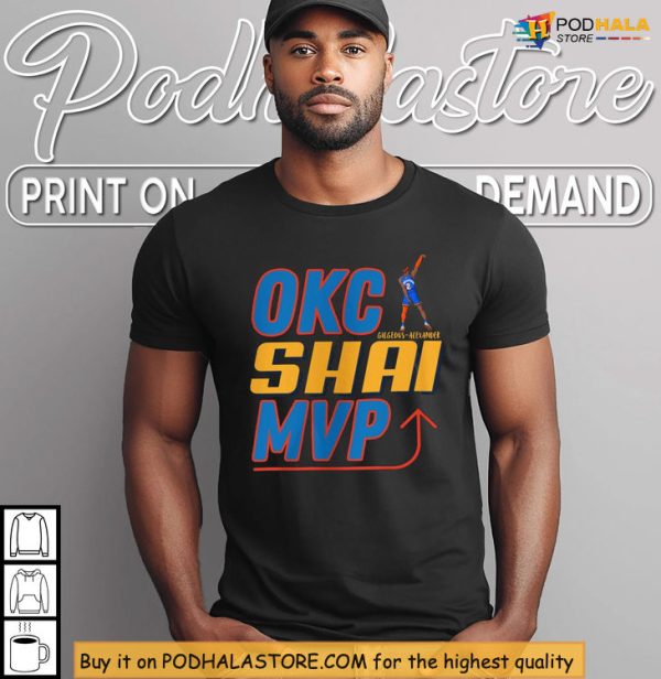 Okc Shai MVP Shirt With Retro Style For Basketball Lovers And Thunder Supporters