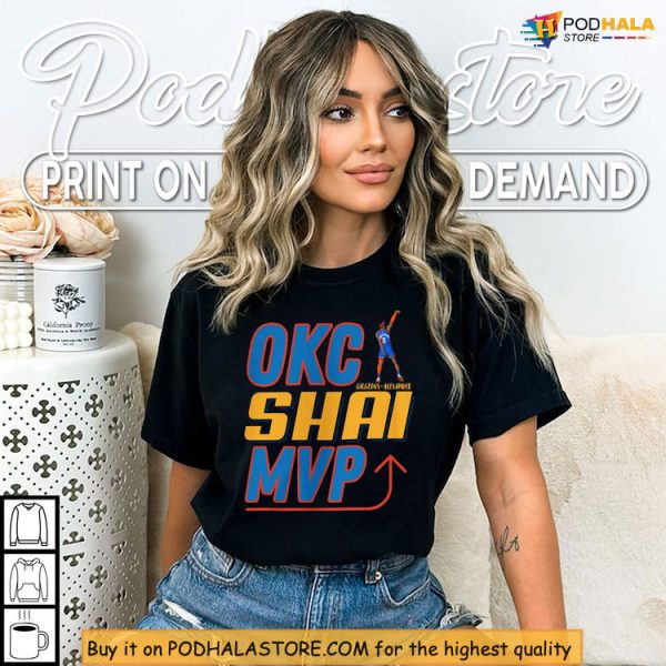 Okc Shai MVP Shirt With Retro Style For Basketball Lovers And Thunder Supporters