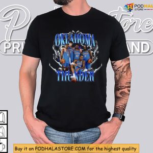 Okc Thunder Bootleg Shirt For 2025 Fans Classic NBA Style Meets Thunder Icons 2
