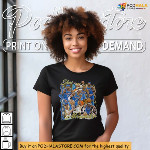 Oklahoma Thunder Legends Shirt, Vintage Shai Gilgeous-Alexander Collage