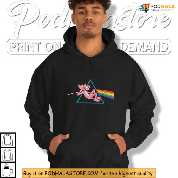 Pink Panther Shirt With Rainbow Beam Remix, Funny Classic Music Art