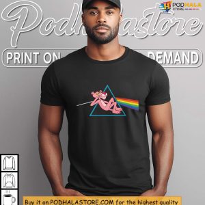 Pink Panther Shirt With Rainbow Beam Remix Funny Classic Music Art 3