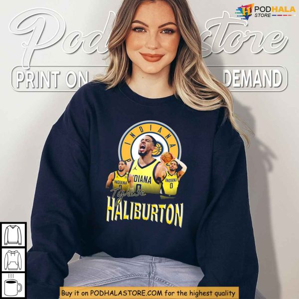 Retro Haliburton Shirt With Bold Indiana Pacers Superstar Moments