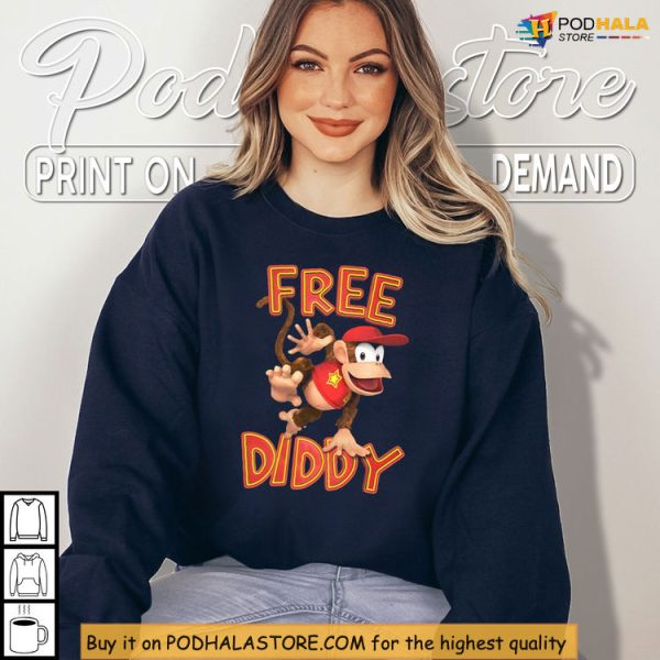Retro Inspired Free Diddy Shirt, Meme Game Art For Gaming Fans