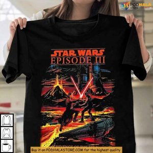 Retro Mustafar Battle Scene Revenge Of The Sith Shirt Fan Art Collectible 2
