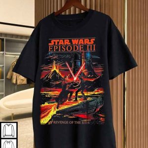 Retro Mustafar Battle Scene Revenge Of The Sith Shirt Fan Art Collectible 3
