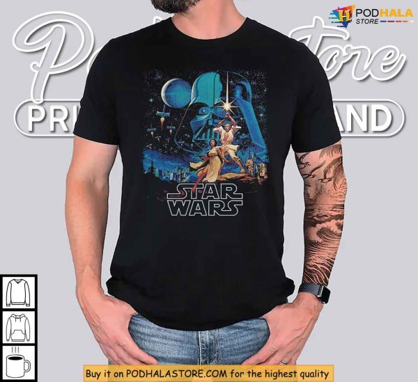 Retro Star Wars Shirt, Classic Vader Art For Fans Of Galactic Legacy