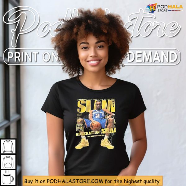 SGA Shirt Tribute To Slam Magazine Cover, OKC Thunder Basketball Culture