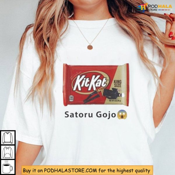 Satoru Surprise Moment, Gojo Kit Kat Shirt for Viral Anime Collectors