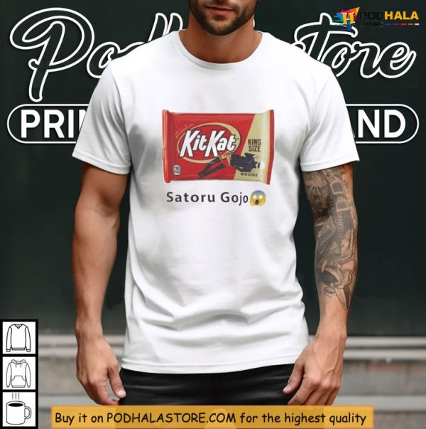Satoru Surprise Moment, Gojo Kit Kat Shirt for Viral Anime Collectors