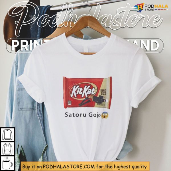 Satoru Surprise Moment, Gojo Kit Kat Shirt for Viral Anime Collectors