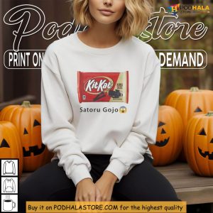 Satoru Surprise Moment Gojo Kit Kat Shirt for Viral Anime Collectors 4