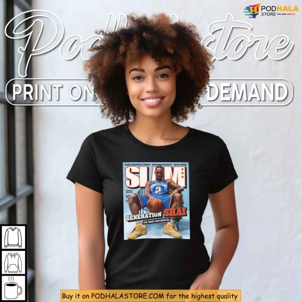 Shai Gilgeous-Alexander Shirt, Slam Cover Vibes Basketball Streetwear Tribute