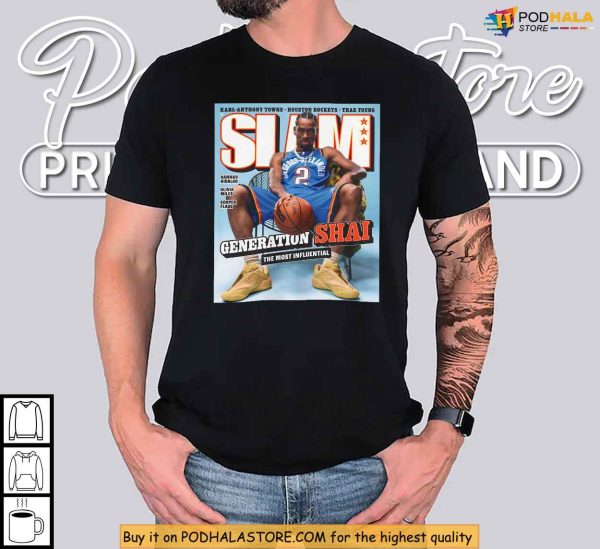 Shai Gilgeous-Alexander Shirt, Slam Cover Vibes Basketball Streetwear Tribute