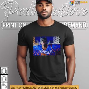 Shai Gilgeous Alexander Shirt Thunder's Batman Mashup for NBA 2025 2