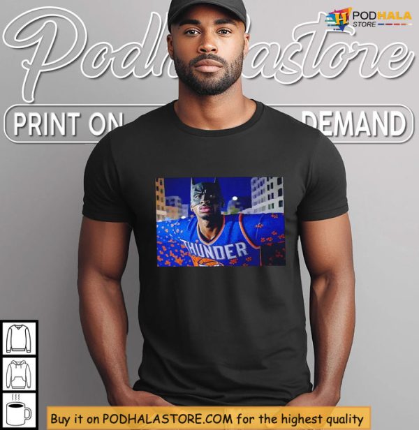 Shai Gilgeous-Alexander Shirt, Thunder’s Batman Mashup for NBA 2025