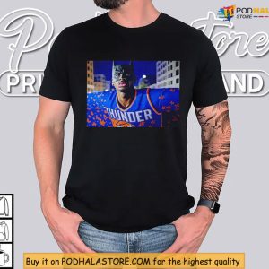 Shai Gilgeous Alexander Shirt Thunder's Batman Mashup for NBA 2025 3