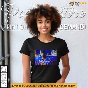 Shai Gilgeous Alexander Shirt Thunder's Batman Mashup for NBA 2025 4