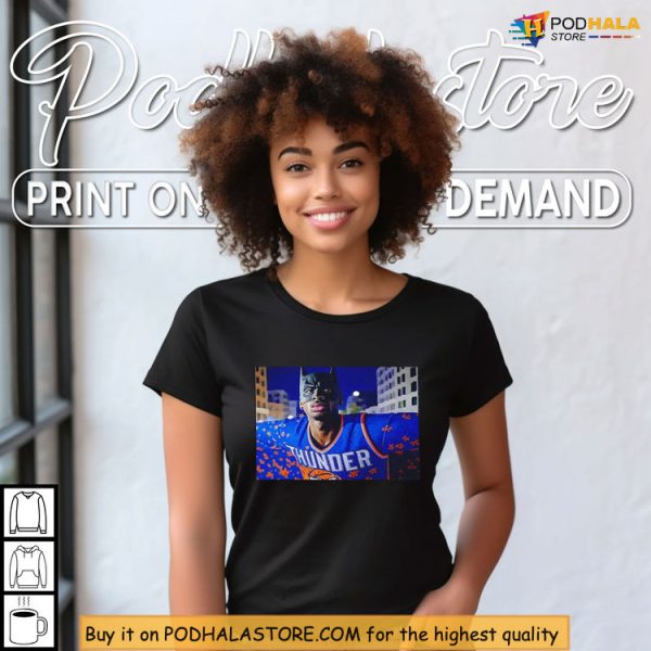 Shai Gilgeous-Alexander Shirt, Thunder’s Batman Mashup for NBA 2025