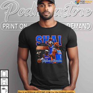 Shai Gilgeous Alexander Shirt Thunder Basketball Star Retro Bootleg Graphic 4