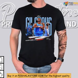 Shai Gilgeous Alexander Shirt Triple Pose For OKC Game Day Spirit 2