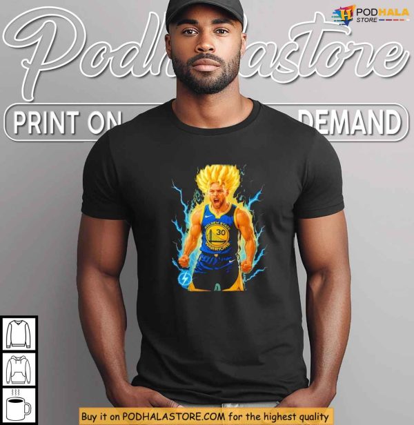 Super Saiyan Mode Goku Curry Shirt Inspired By NBA And Anime Fandom