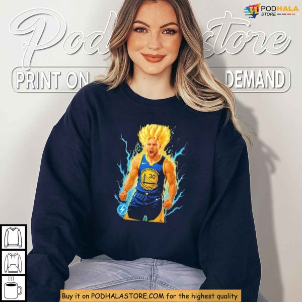 Super Saiyan Mode Goku Curry Shirt Inspired By NBA And Anime Fandom