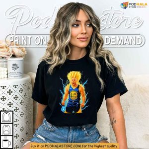 Super Saiyan Mode Goku Curry Shirt Inspired By NBA And Anime Fandom 4