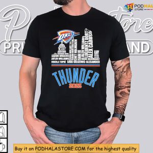 Thunder 2025 Shirt Honors OKC Team Pride, Skyline Design And MVP Drive