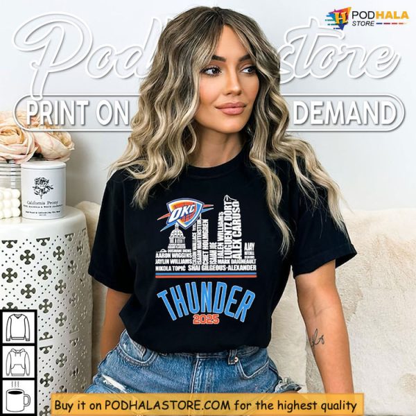 Thunder 2025 Shirt Honors OKC Team Pride, Skyline Design And MVP Drive