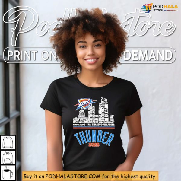 Thunder 2025 Shirt Honors OKC Team Pride, Skyline Design And MVP Drive