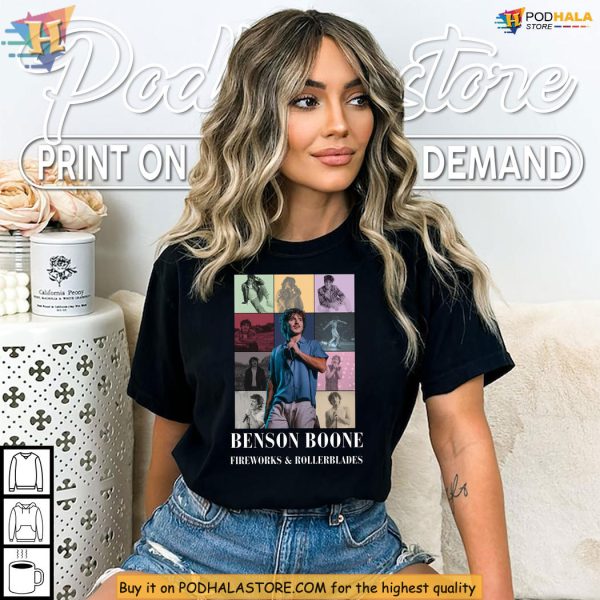 Benson Boone Shirt Fireworks Rollerblades Tour 2025, Iconic Fan Memories