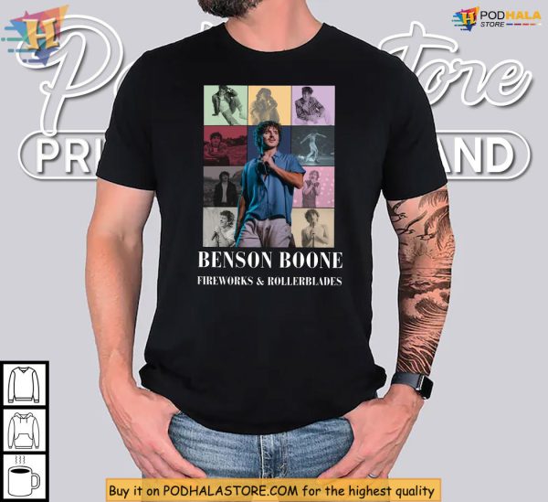 Benson Boone Shirt Fireworks Rollerblades Tour 2025, Iconic Fan Memories