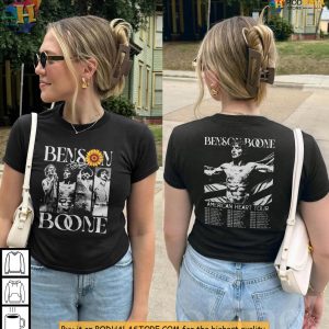 Benson Boone Shirt, Vintage Sunflower Graphic, American Heart Tour Merch