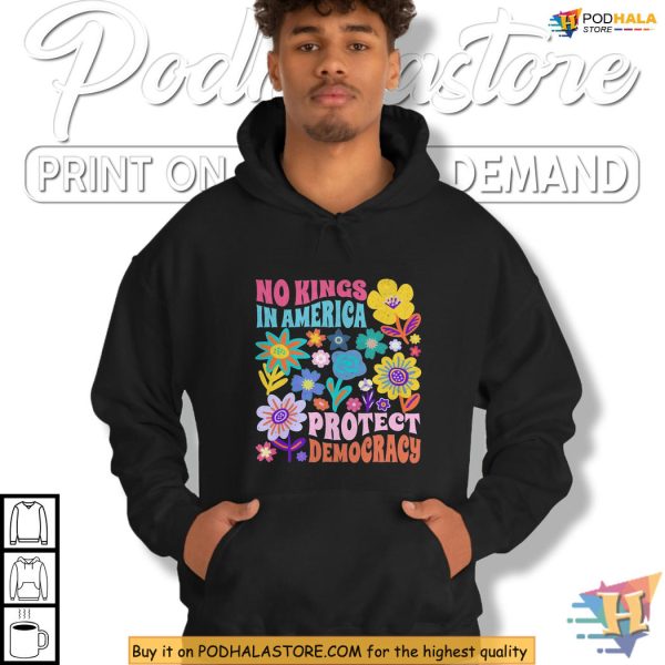 Bold Protect Democracy Shirt, No Kings Political Art for Activists