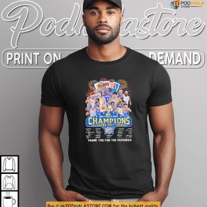 Champions Shirt Commemorating Thunder 2025 Victory With Players And Signatures 2