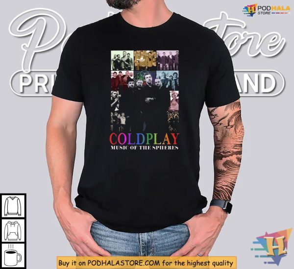 Coldplay Music Of The Spheres Shirt, Tour 2025 Graphic For Concert Fans