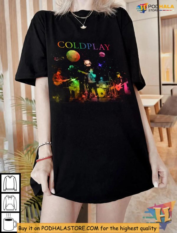 Coldplay Shirt Celebrating Music Of The Spheres Tour With Space Vibes