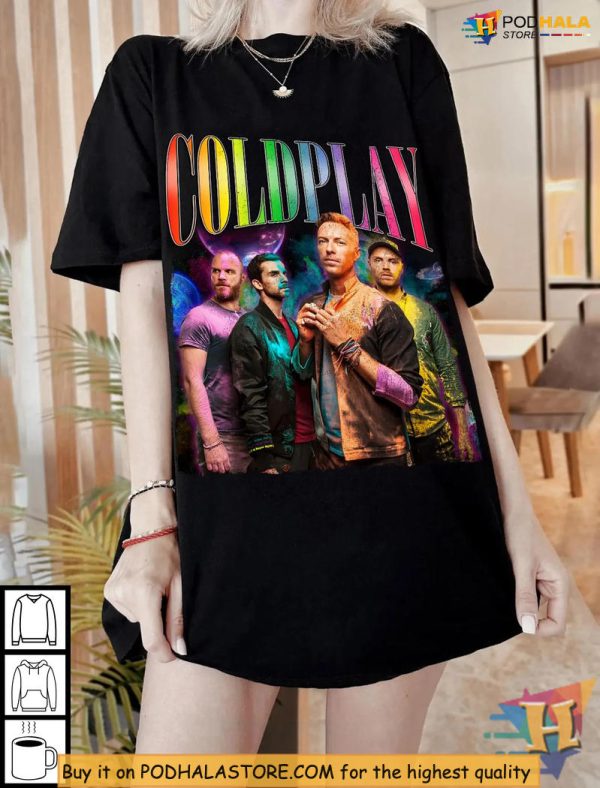Coldplay Shirt, Colorful Band Merch For Fans, Tour 2025 Music Gift