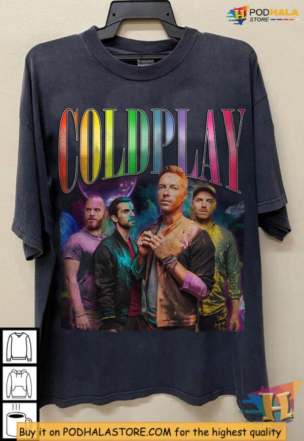 Coldplay Shirt, Colorful Band Merch For Fans, Tour 2025 Music Gift