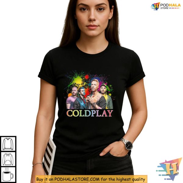 Coldplay Shirt, Music Of The Spheres Art, Band Fan Gift, Color Splash Vibe