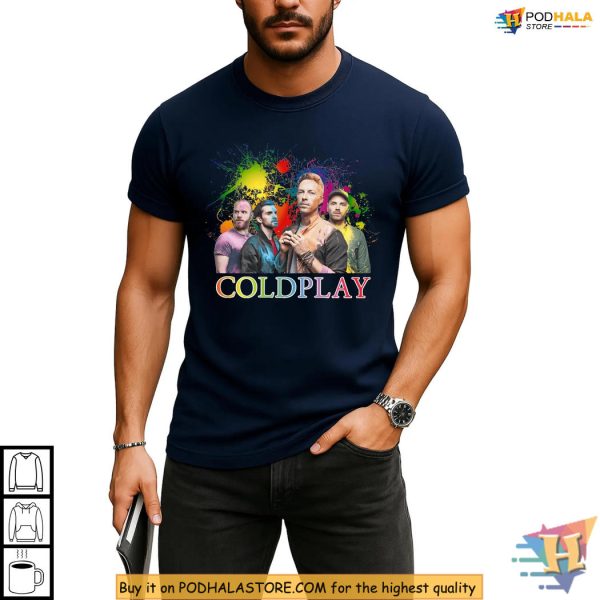 Coldplay Shirt, Music Of The Spheres Art, Band Fan Gift, Color Splash Vibe