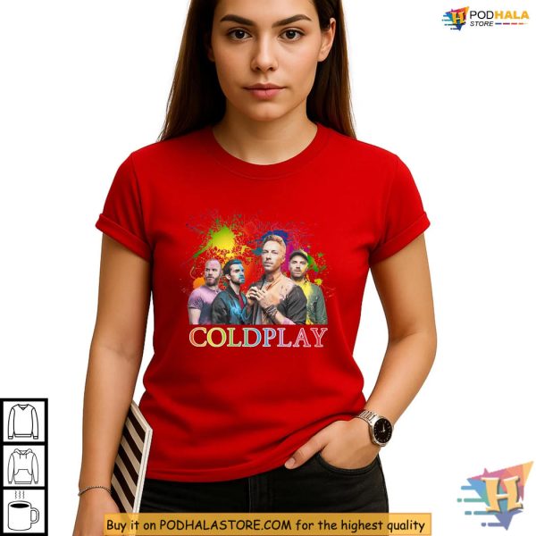 Coldplay Shirt, Music Of The Spheres Art, Band Fan Gift, Color Splash Vibe