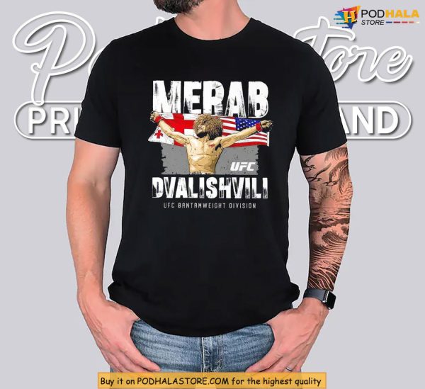 Fighter Pride Blends In Merab Dvalishvili Merch Shirt For Fans