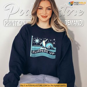Flippers Up Shirt Showcasing Penguin Pride And Island Wilderness
