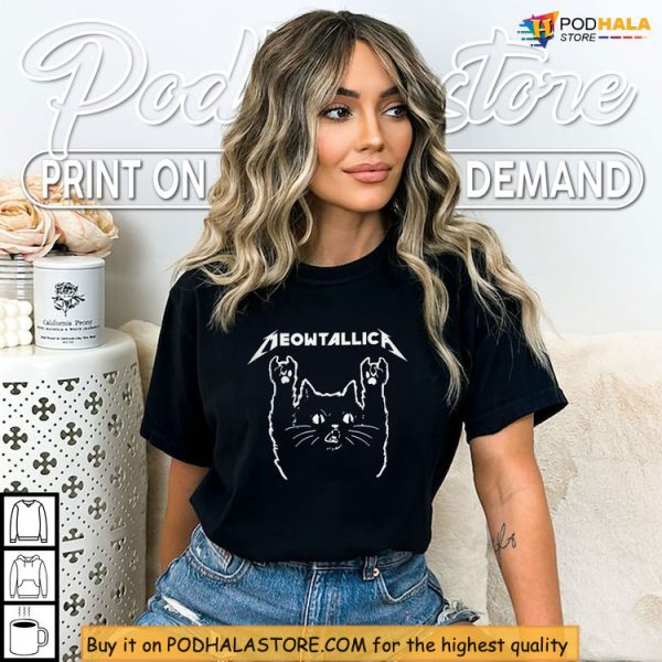 Funny Metalhead Cat Shirt Inspired By Meowtallica Fandom Culture