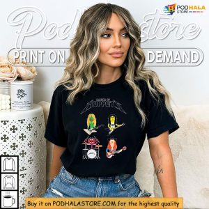 Funny Muppets Metallica Band Shirt With Master Of Muppets Rock Theme